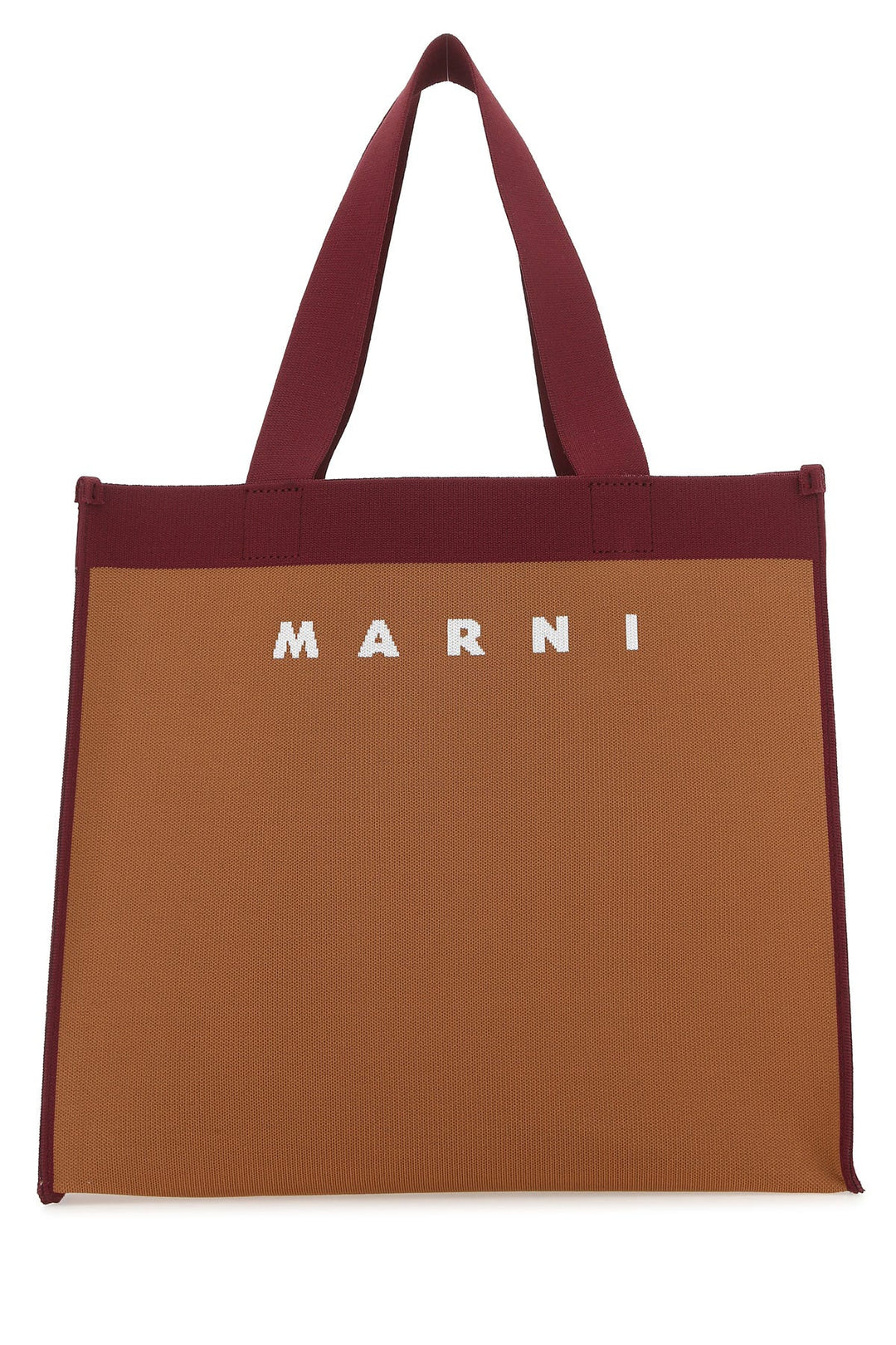 Two-tone fabric medium shopping bag