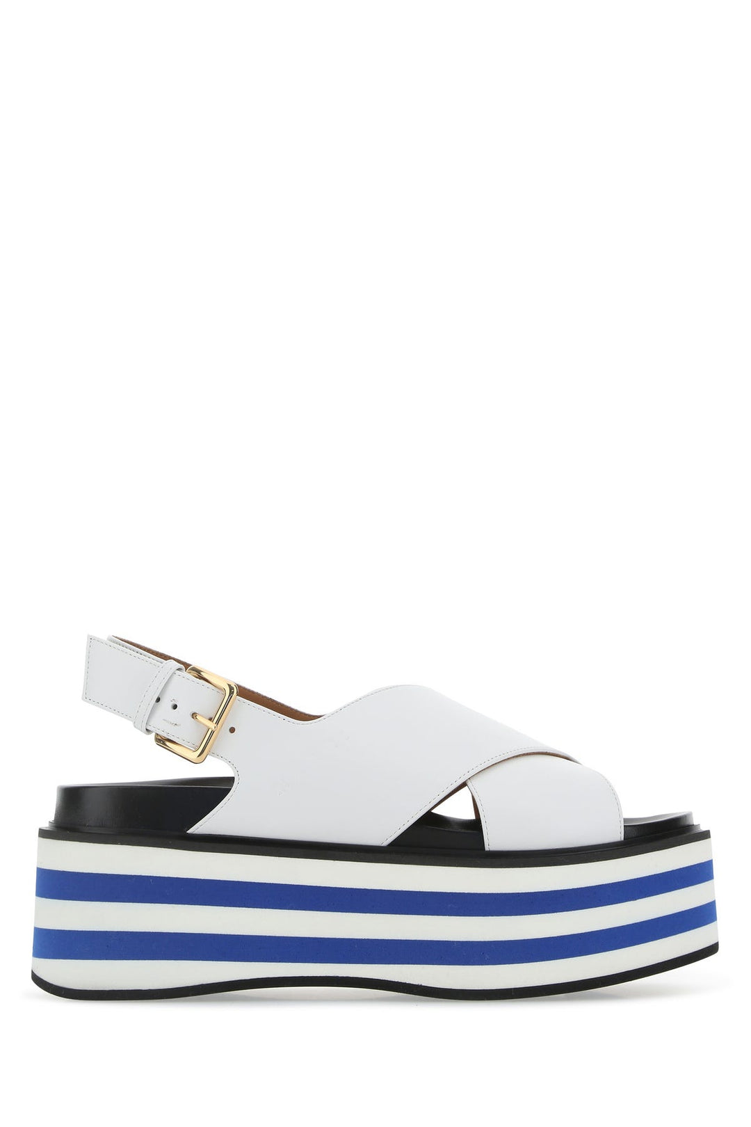 White leather sandals