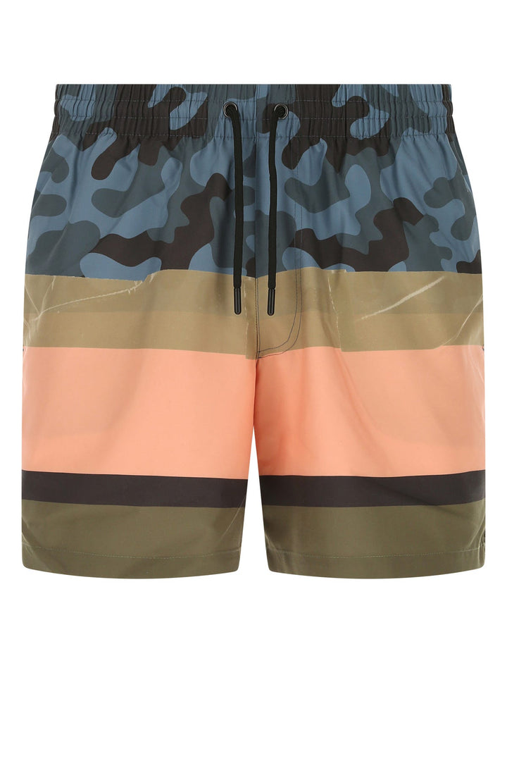 Printed nylon bermuda shorts