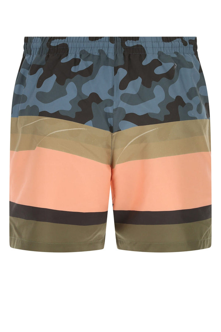 Printed nylon bermuda shorts