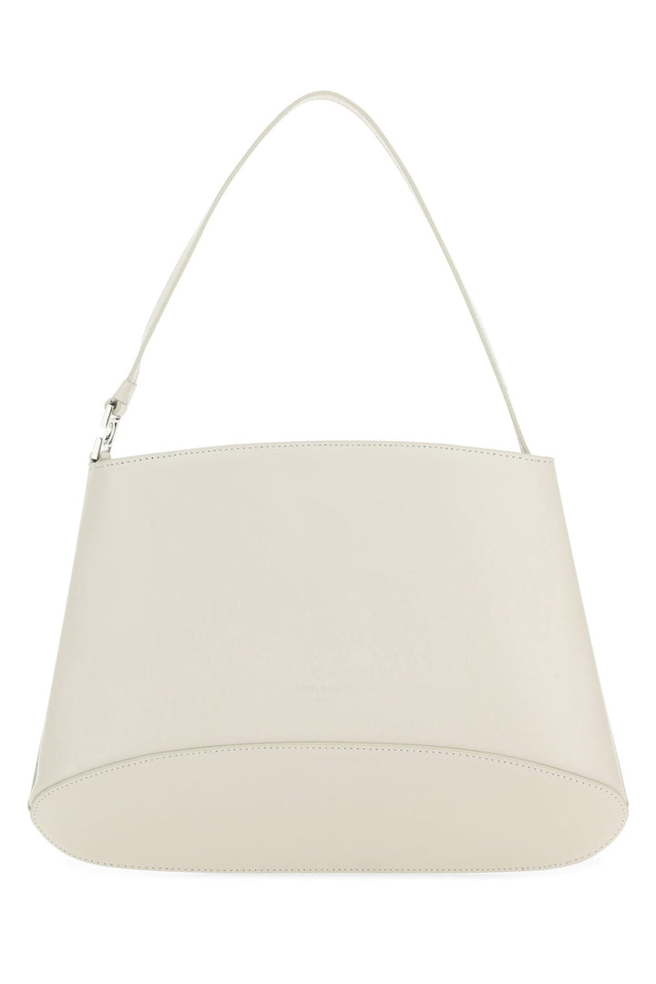 Ivory leather handbag