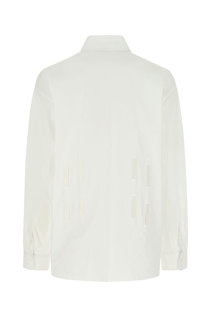 White poplin oversize shirt