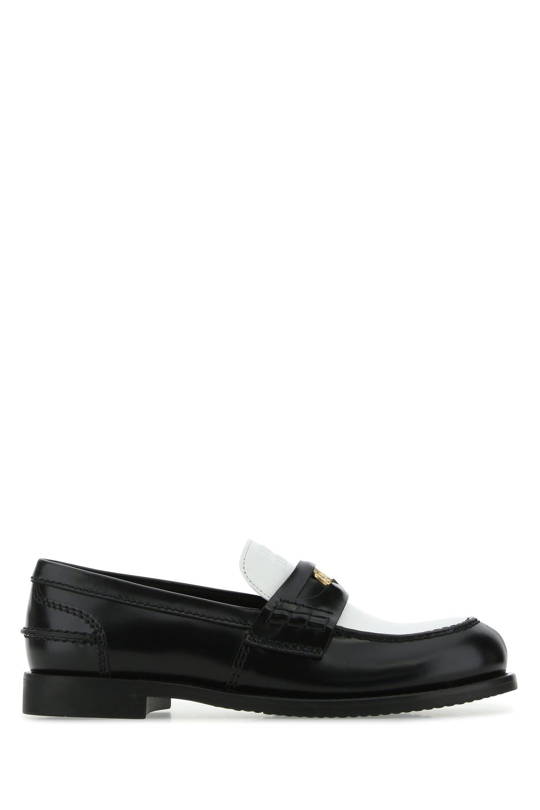 Two-tone leather loafers