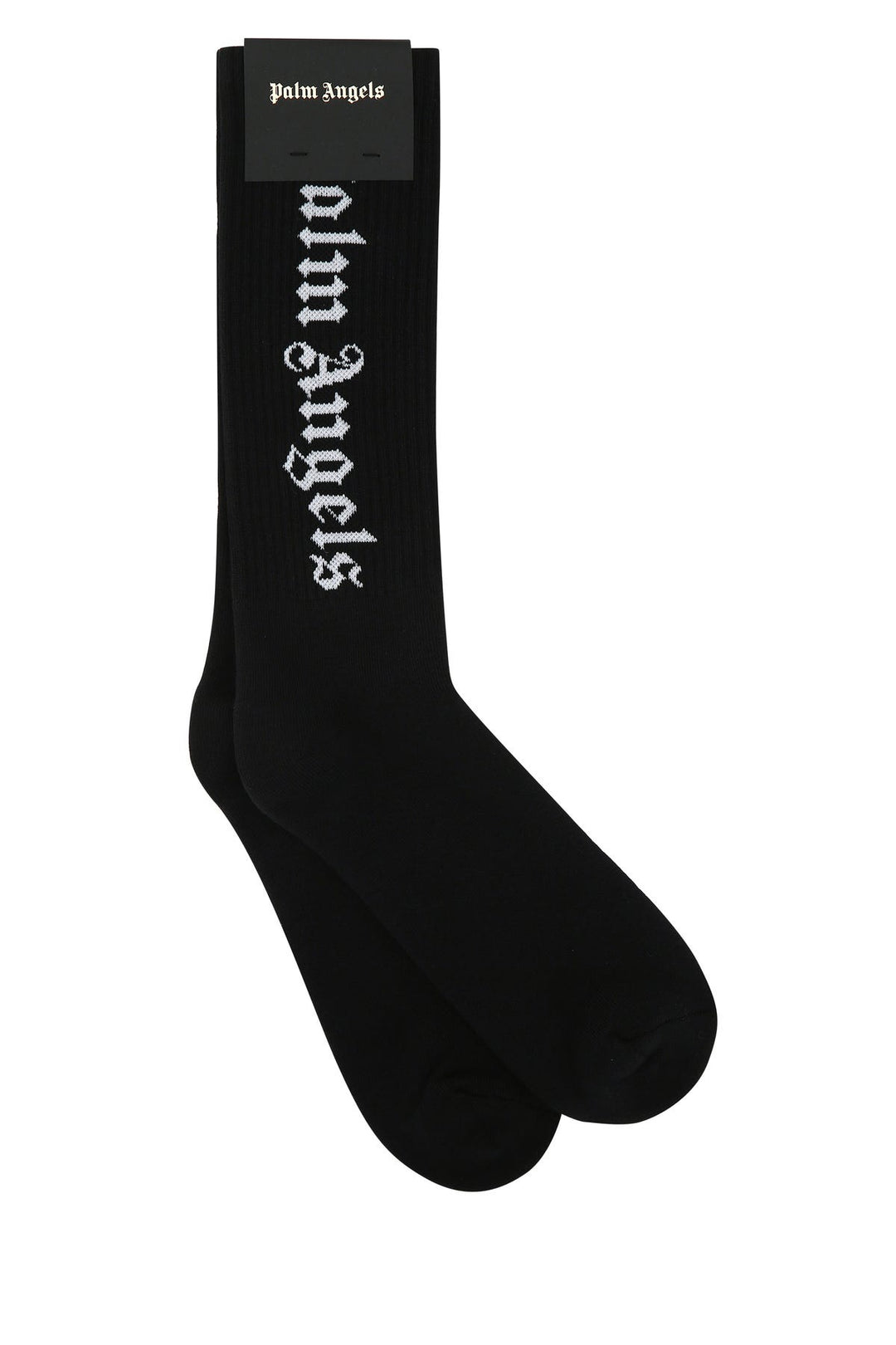 Black stretch cotton blend socks