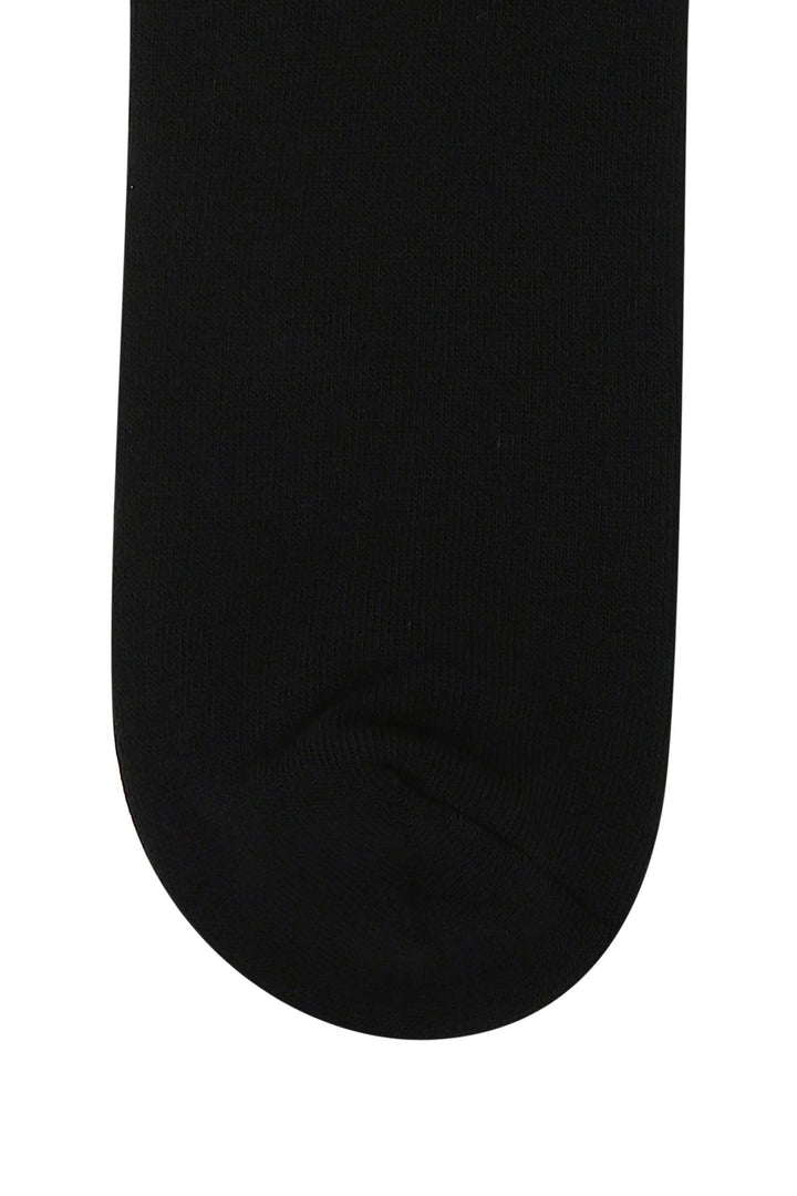 Black stretch cotton blend socks