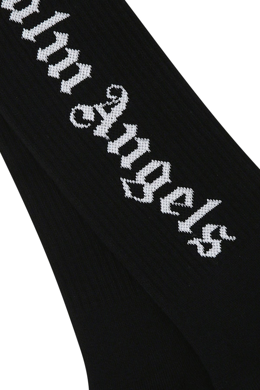 Black stretch cotton blend socks