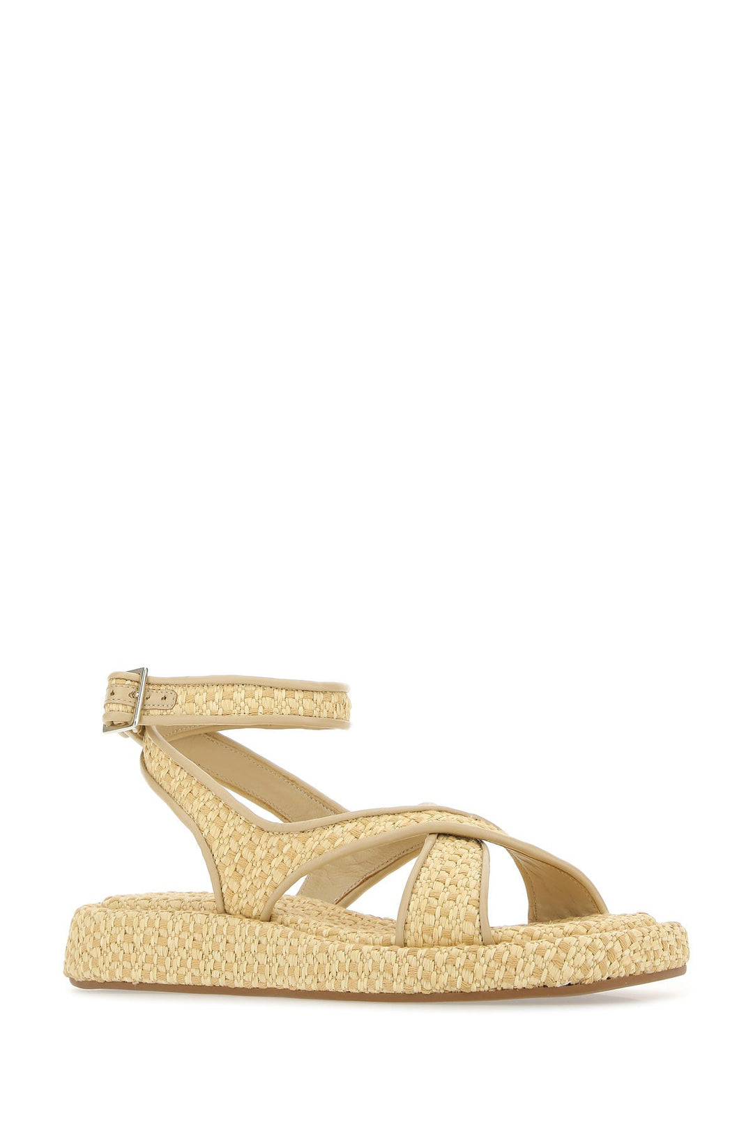 Two-tone raffia Rosie 17 sandals