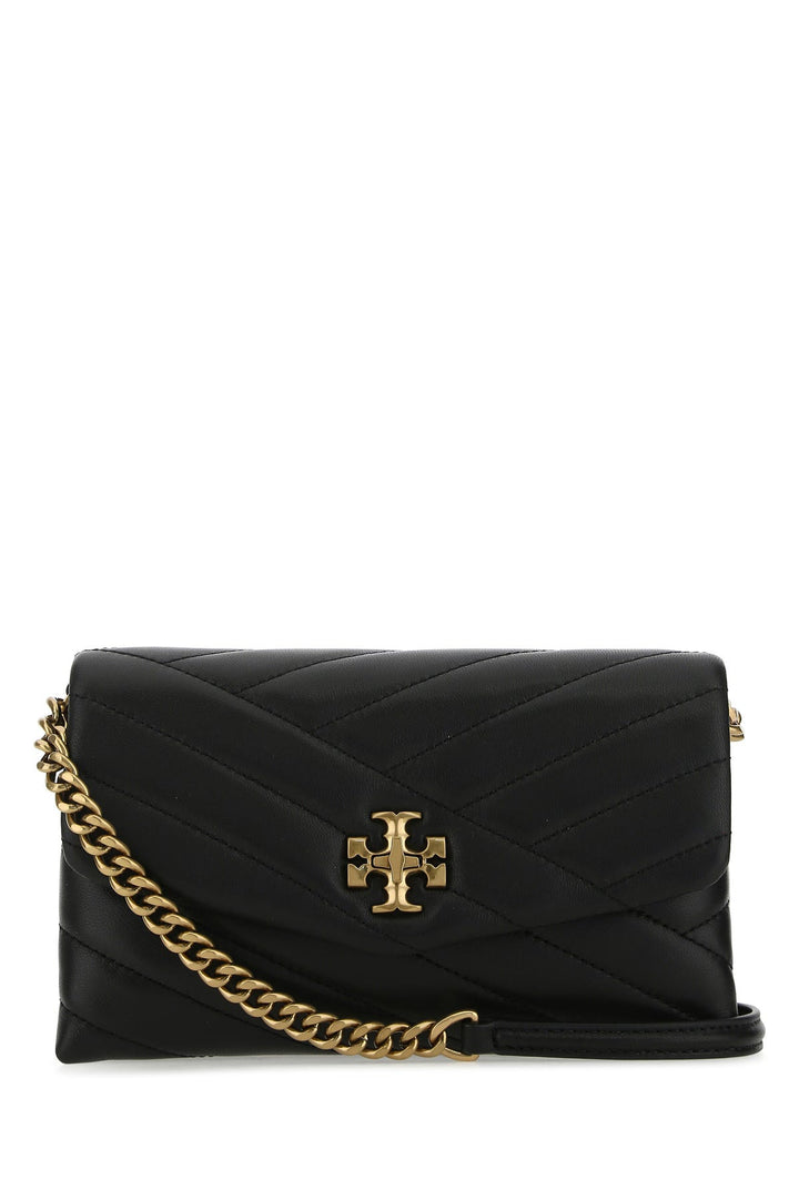 Black leather Kira crossbody bag