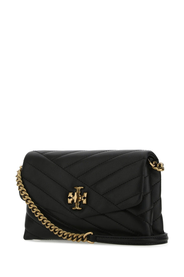 Black leather Kira crossbody bag