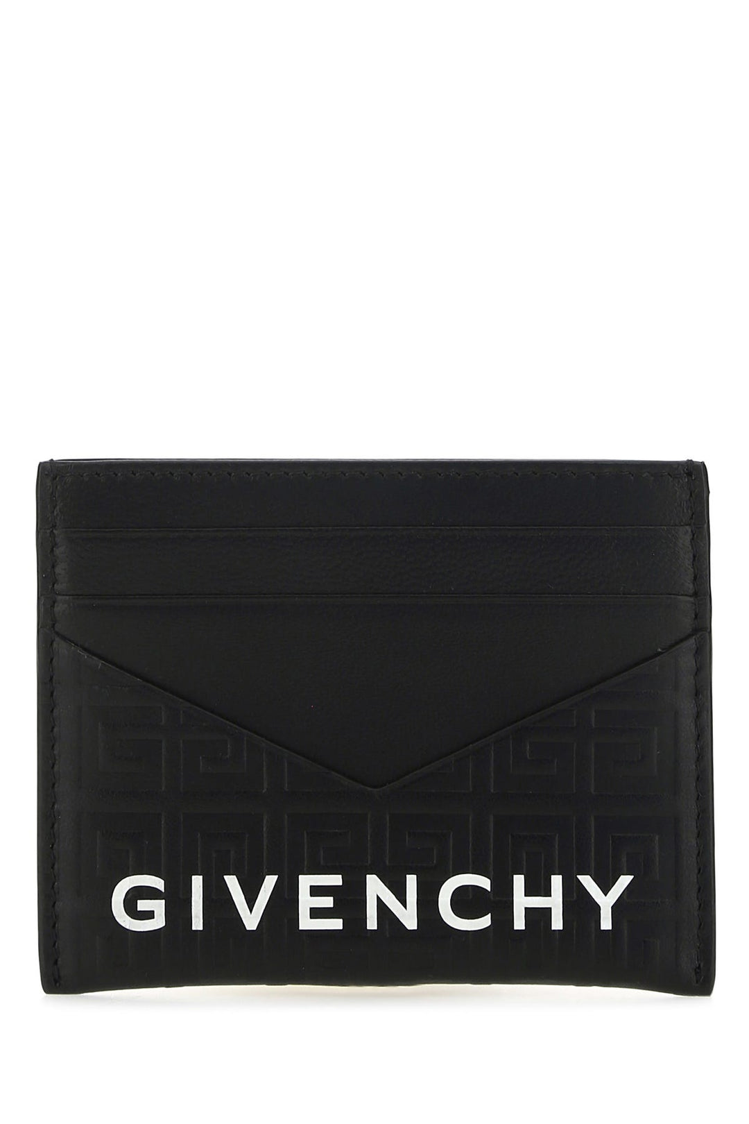 Black leather card holder