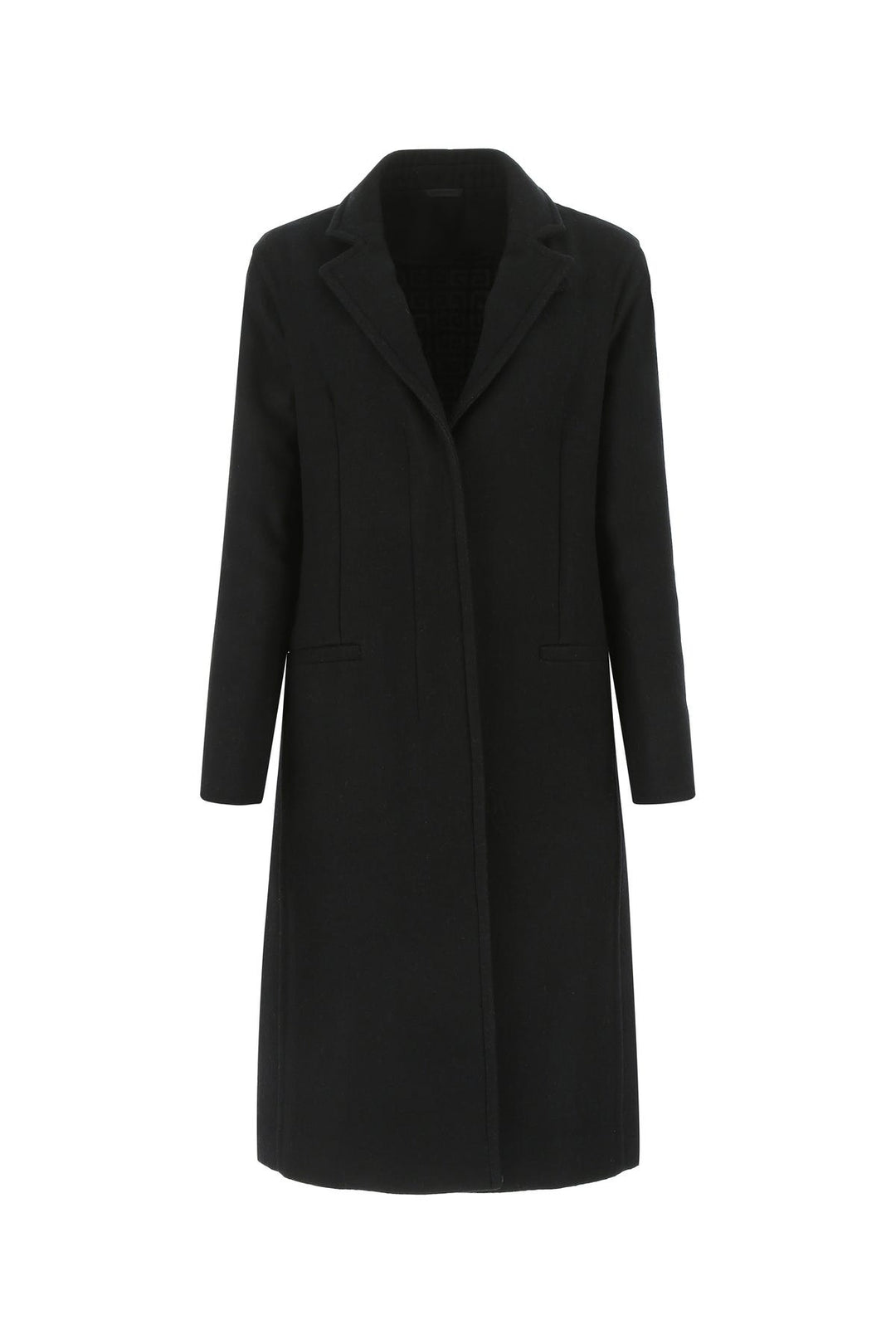 Black wool blend coat