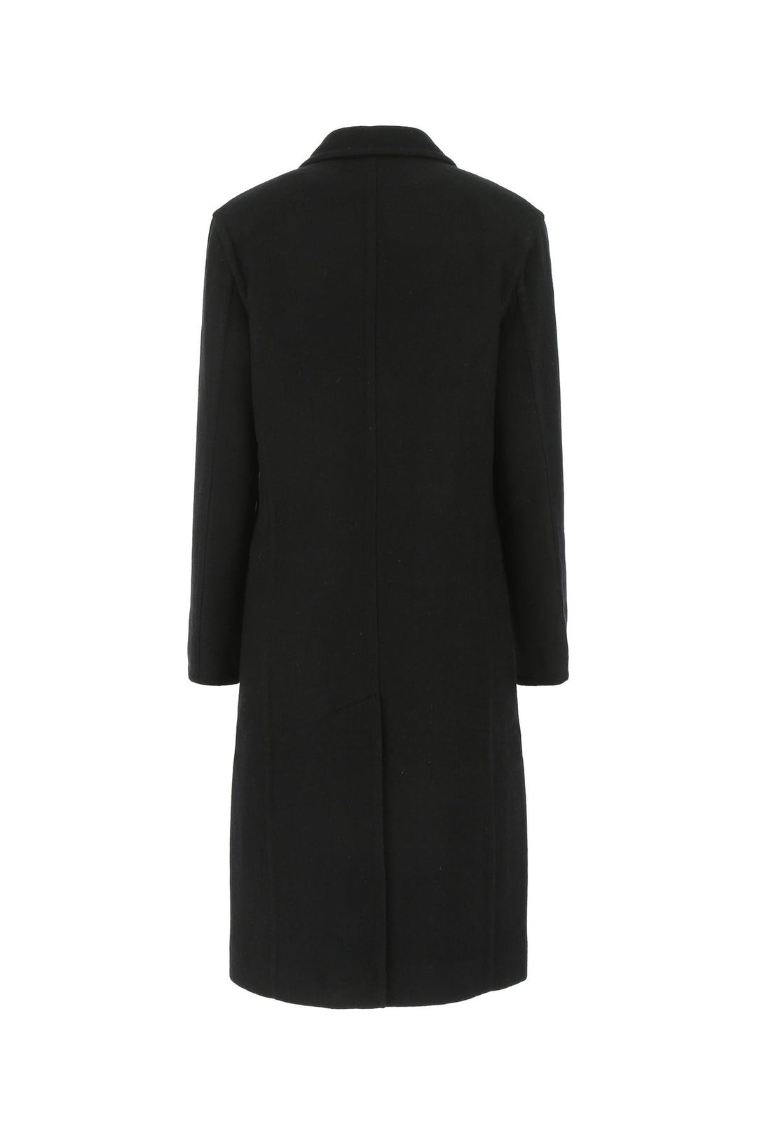 Black wool blend coat