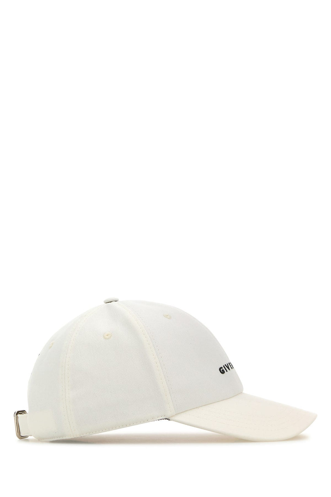 White cotton blend baseball cap