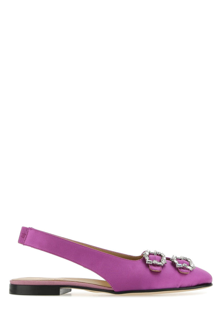 Purple satin Sunset ballerinas