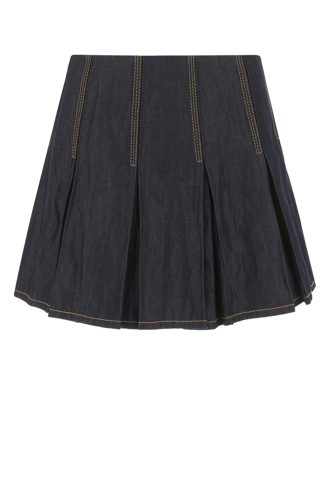 Dark blue denim mini skirt