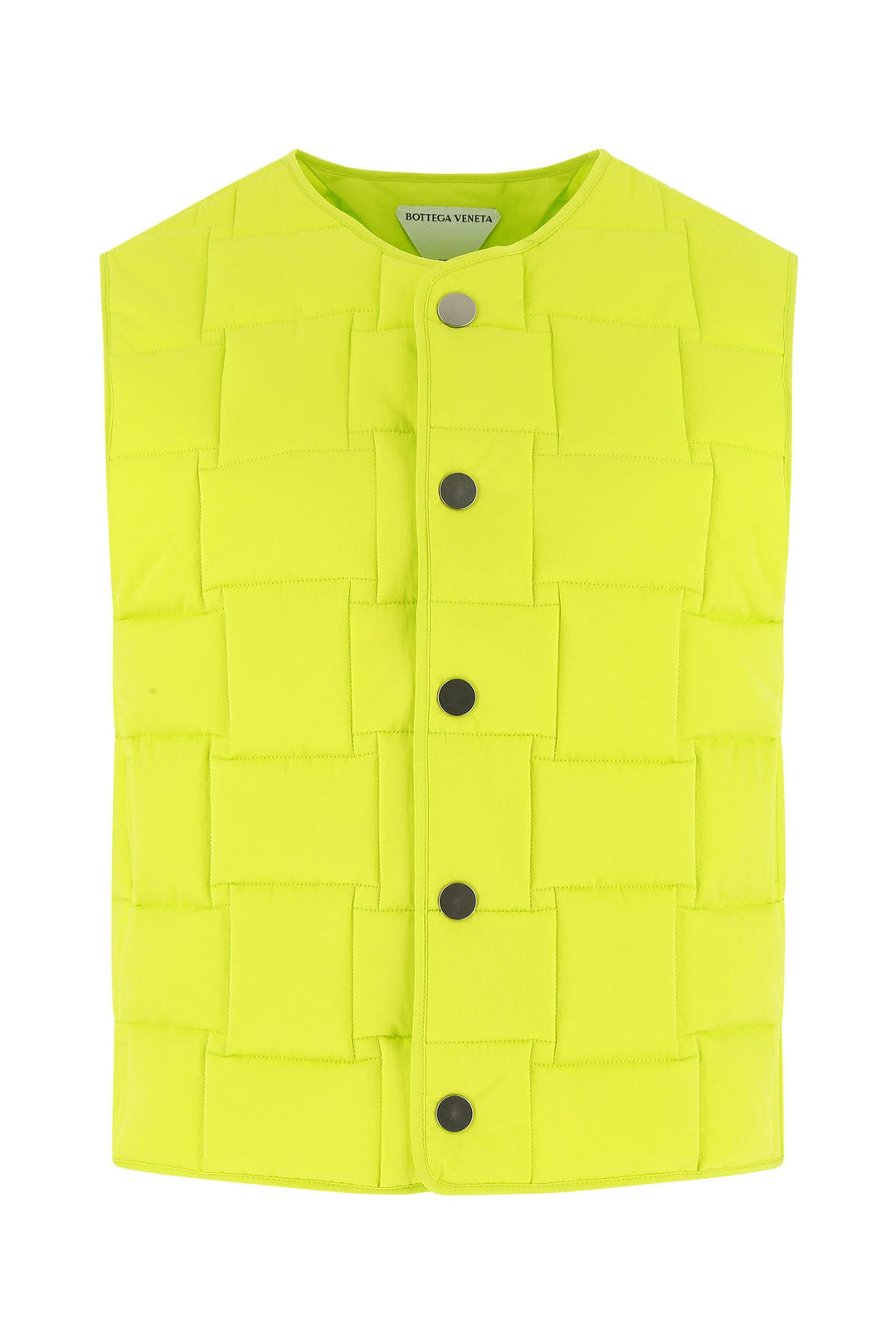 Acid green nylon padded vest