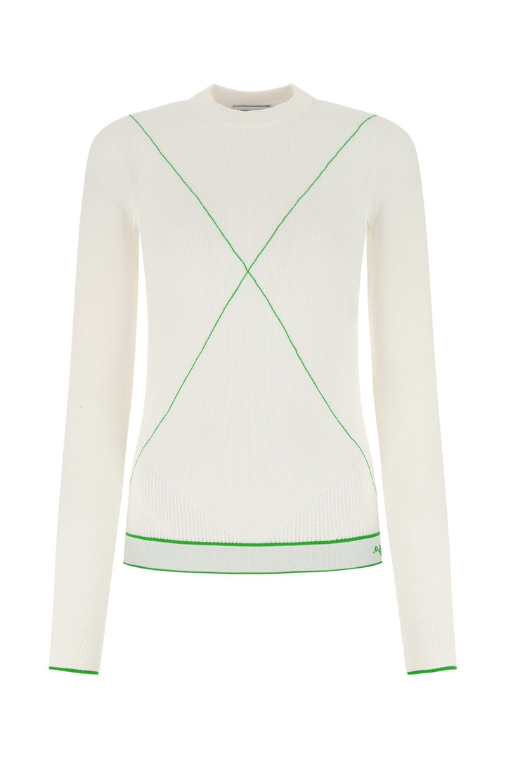 White viscose blend sweater