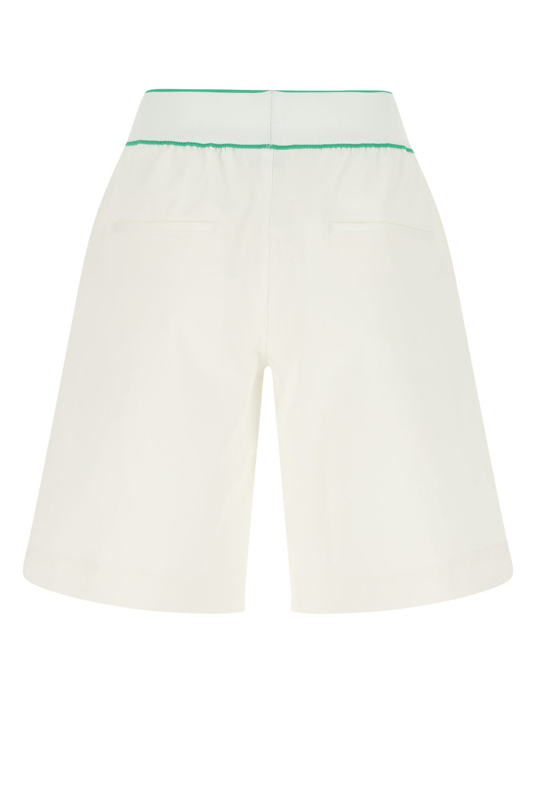 White cotton bermuda shorts