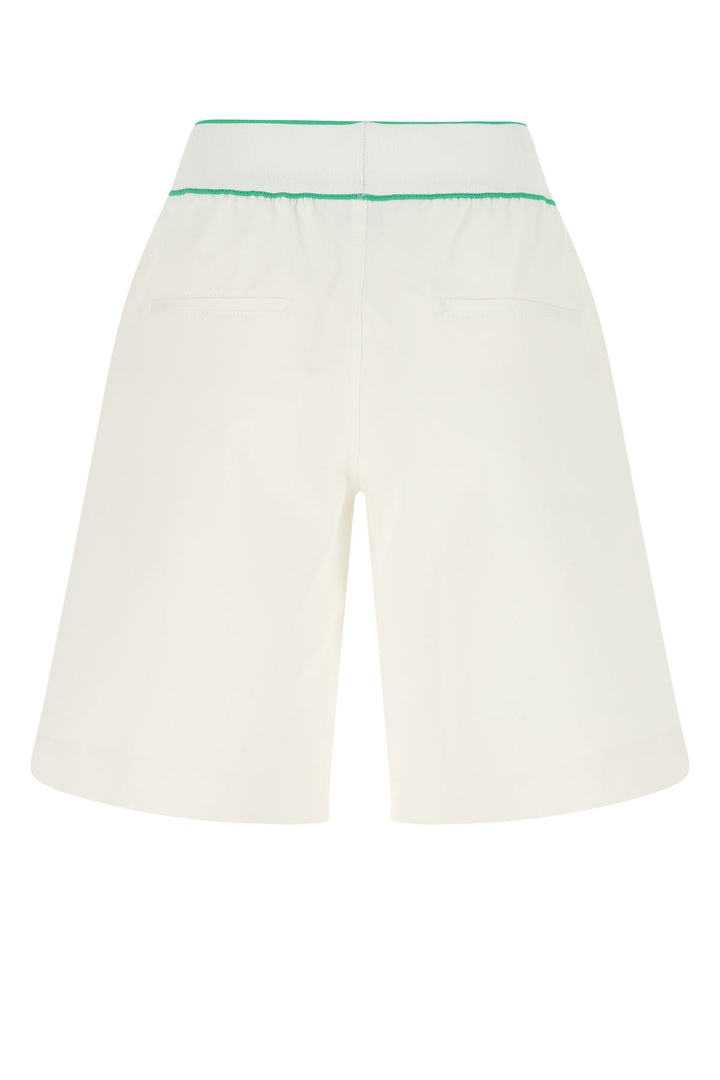 White cotton bermuda shorts