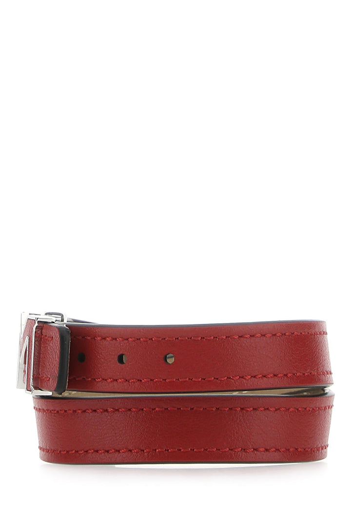 Red leather bracelet