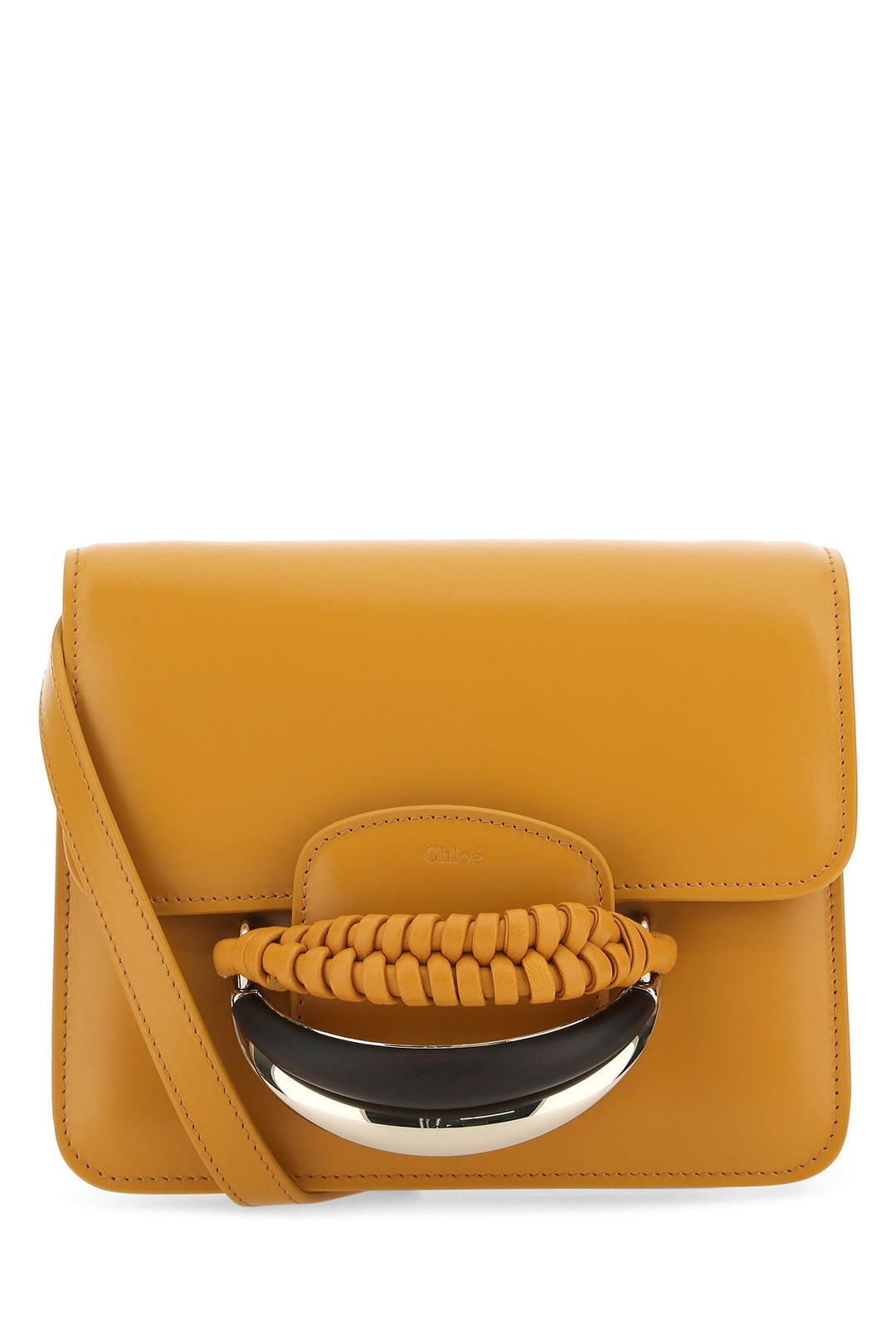 Mustard leather Kattie clutch