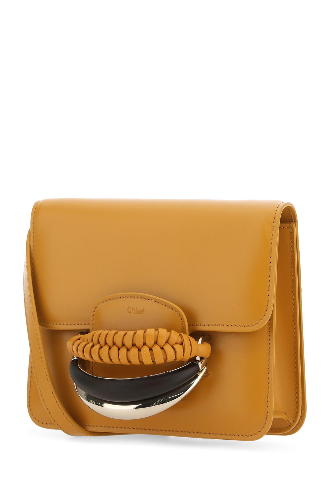 Mustard leather Kattie clutch