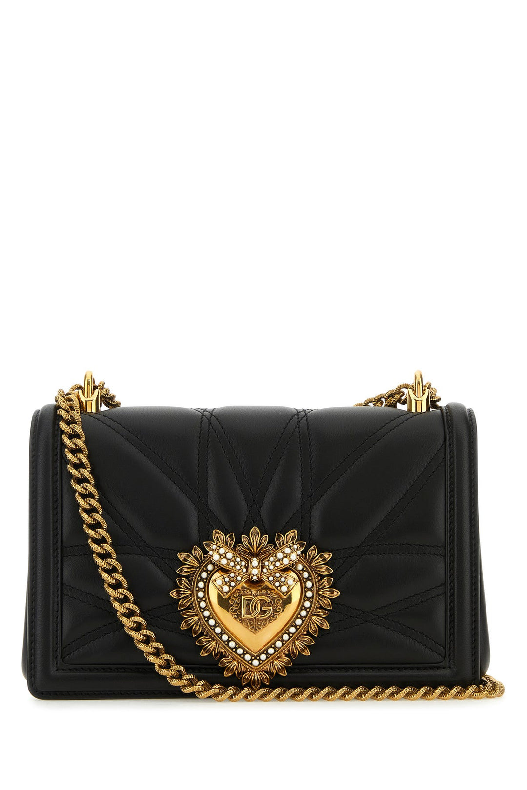 Black nappa leather Devotion shoulder bag