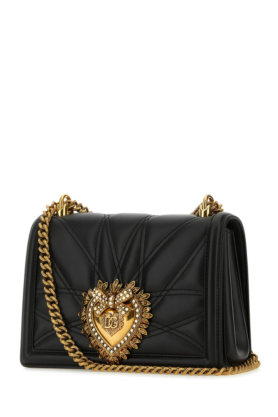 Black nappa leather Devotion shoulder bag