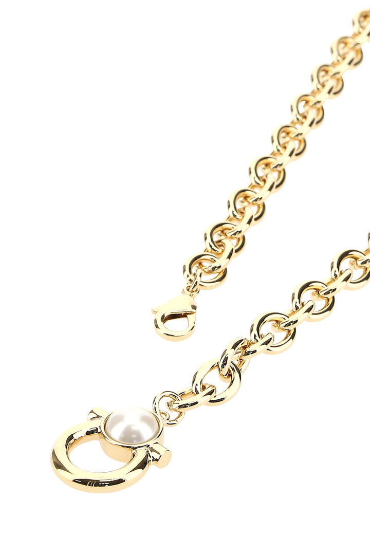 Golden metal necklace