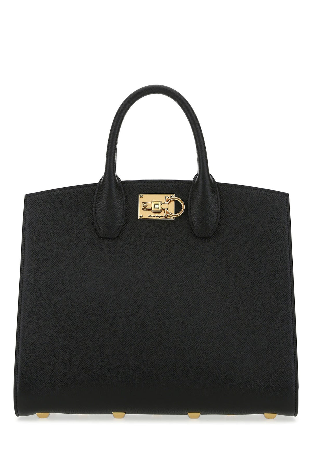 Black leather The Studio handbag