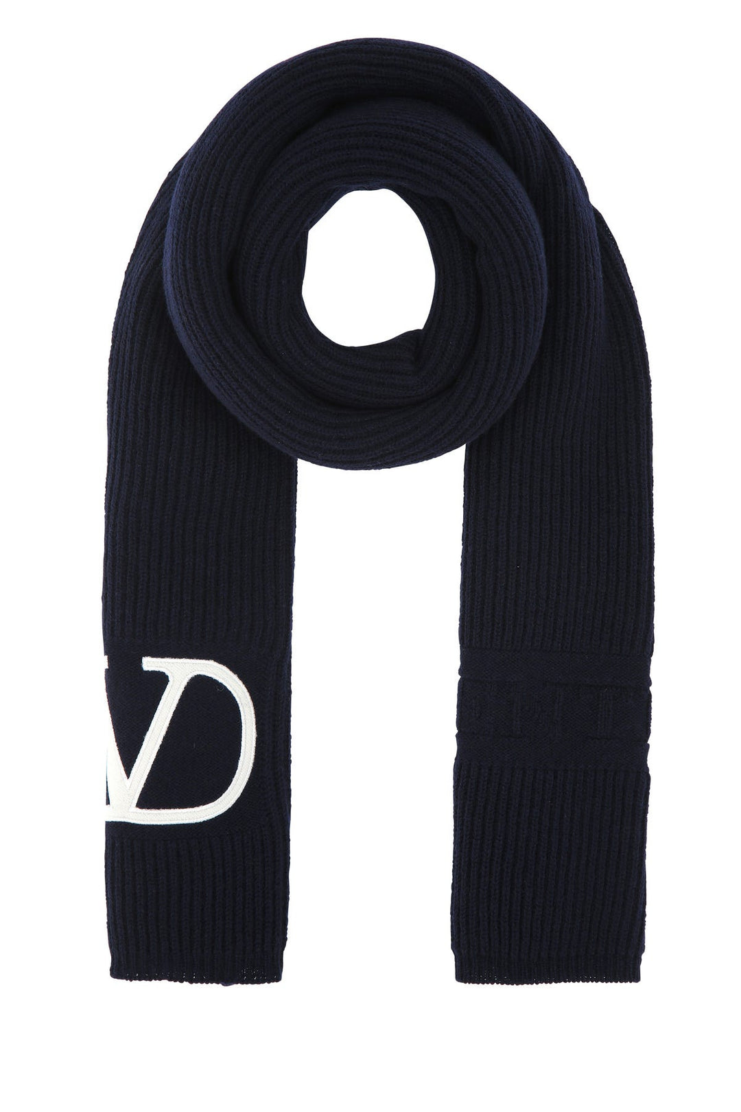 Midnight blue wool scarf