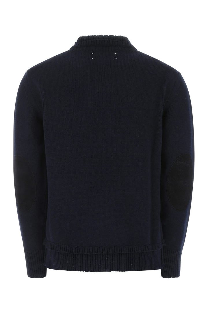 Navy blue wool blend sweater