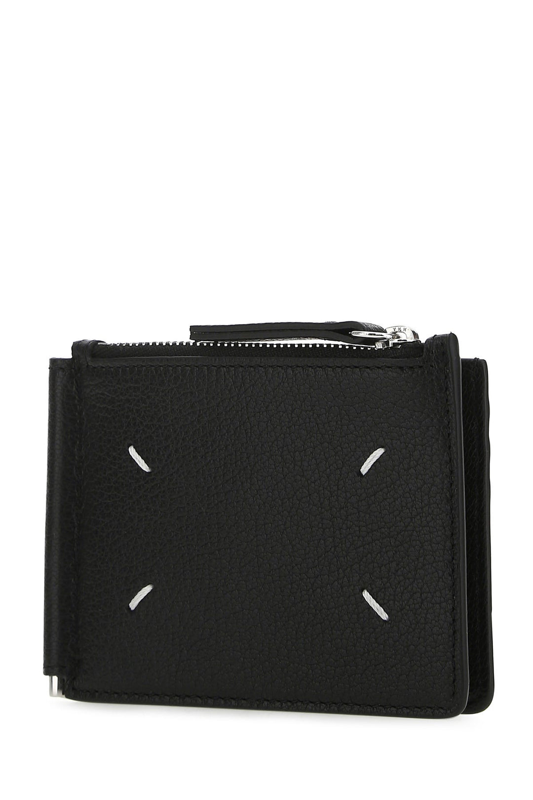 Black leather card holder