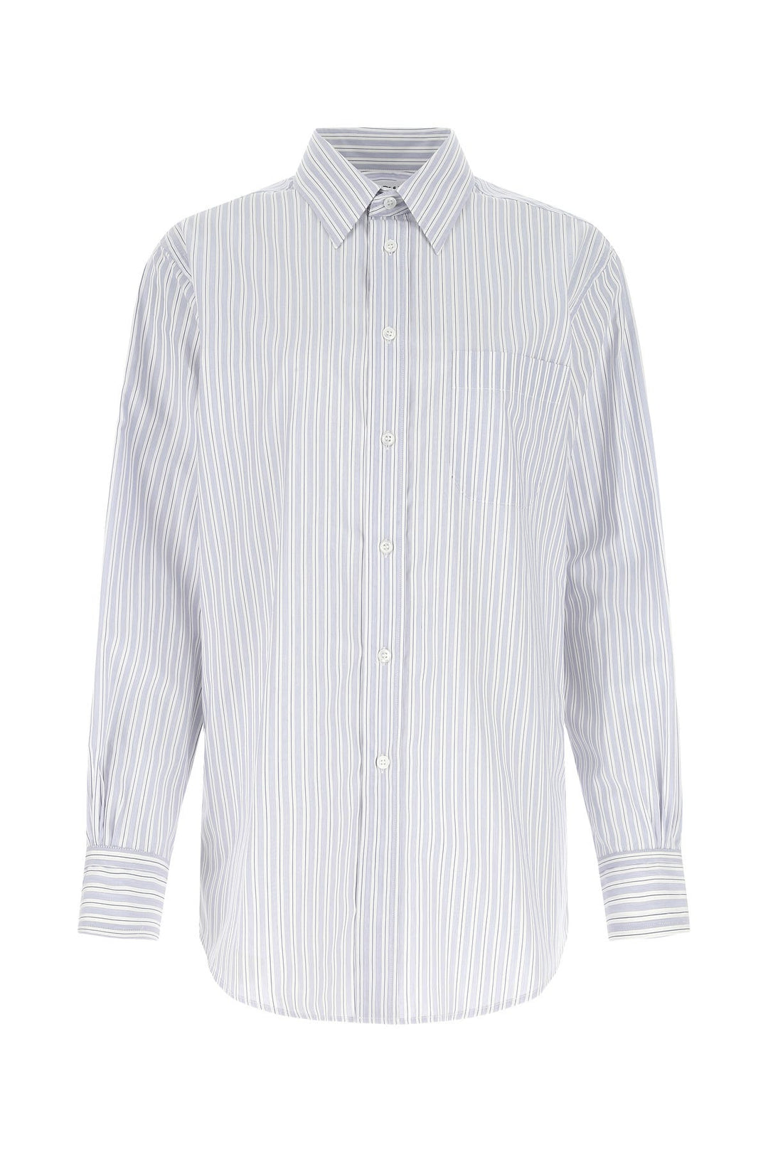 Embroidered poplin oversize shirt