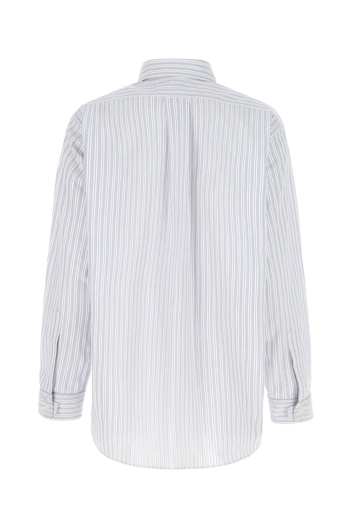 Embroidered poplin oversize shirt