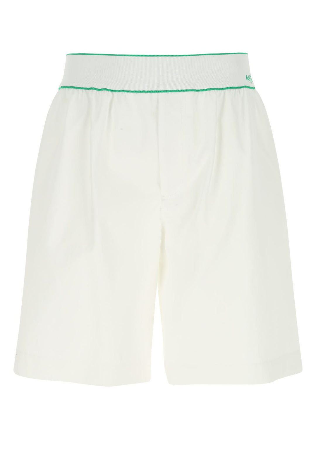 White cotton bermuda shorts