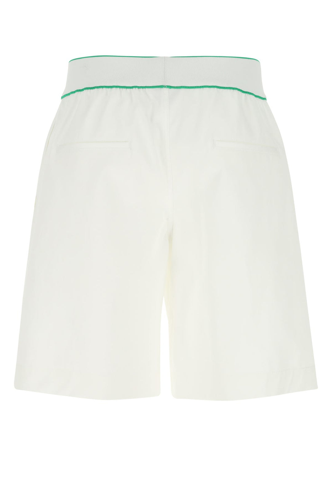 White cotton bermuda shorts