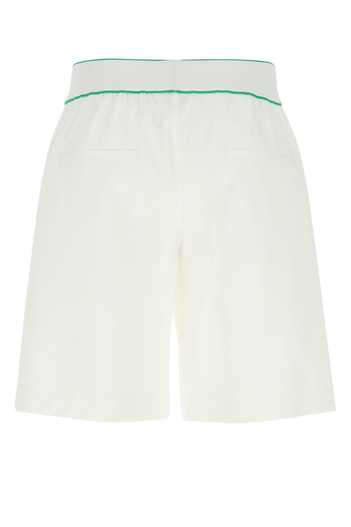 White cotton bermuda shorts