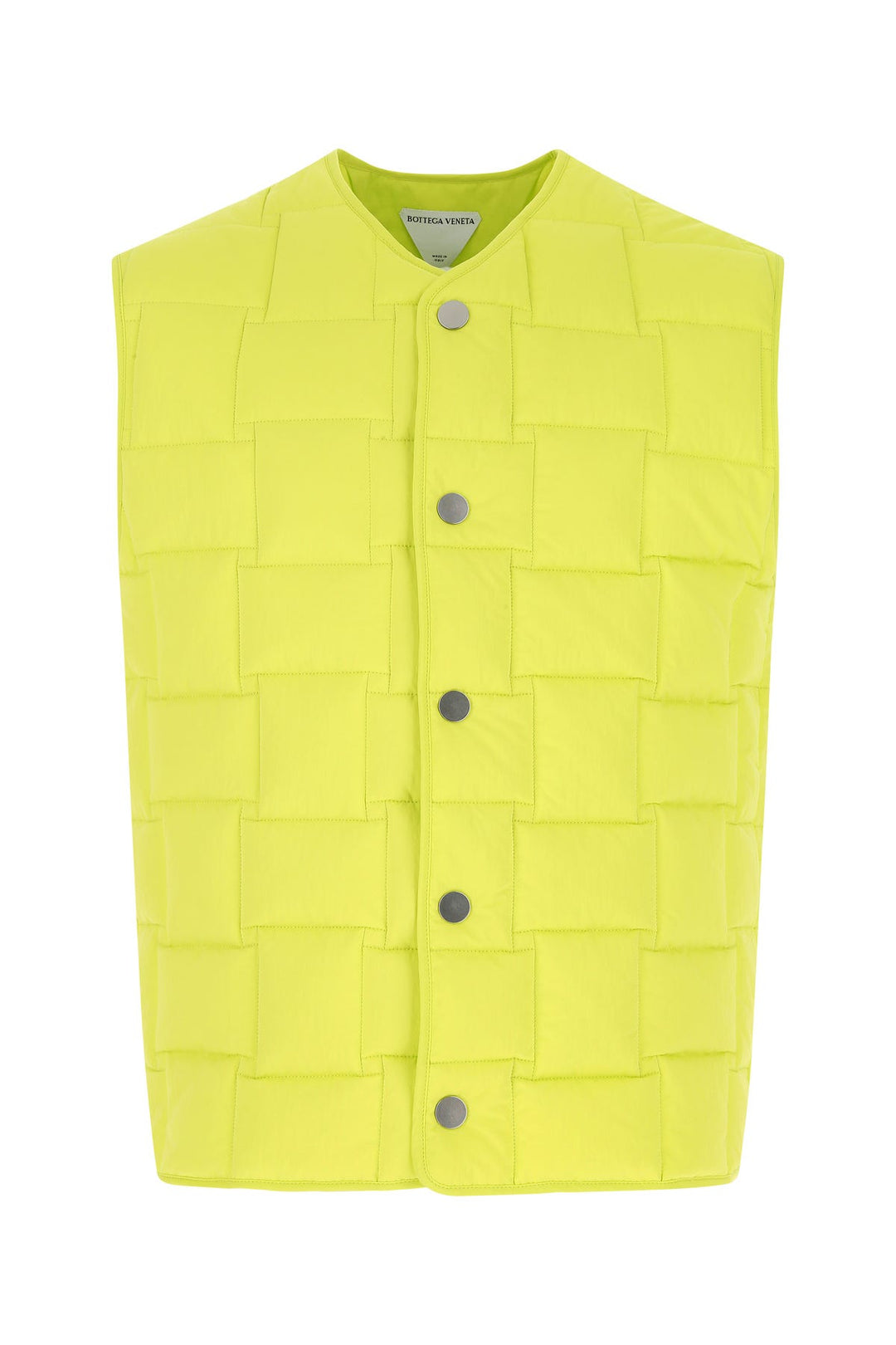 Fluo yellow nylon padded vest