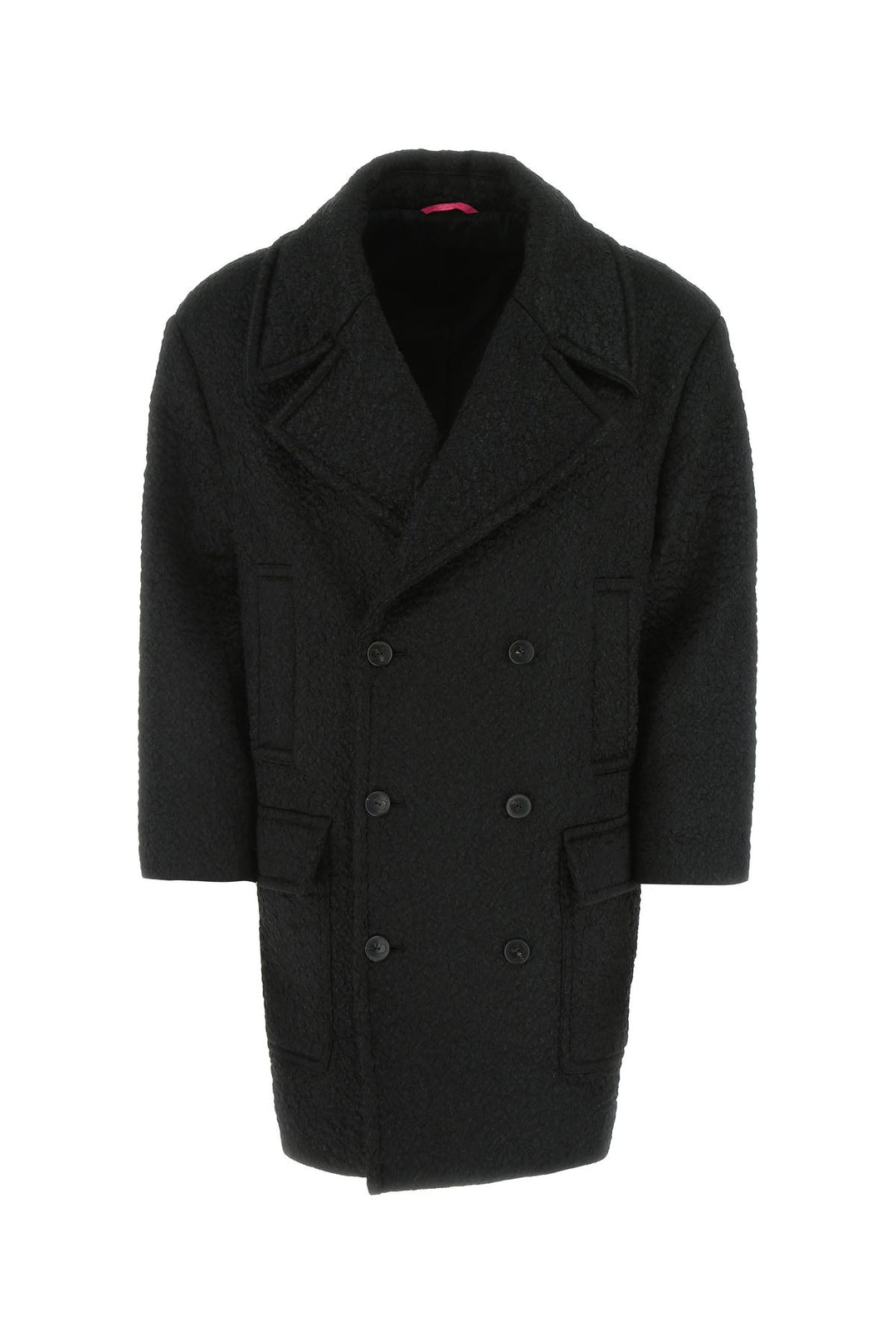 Black wool blend coat