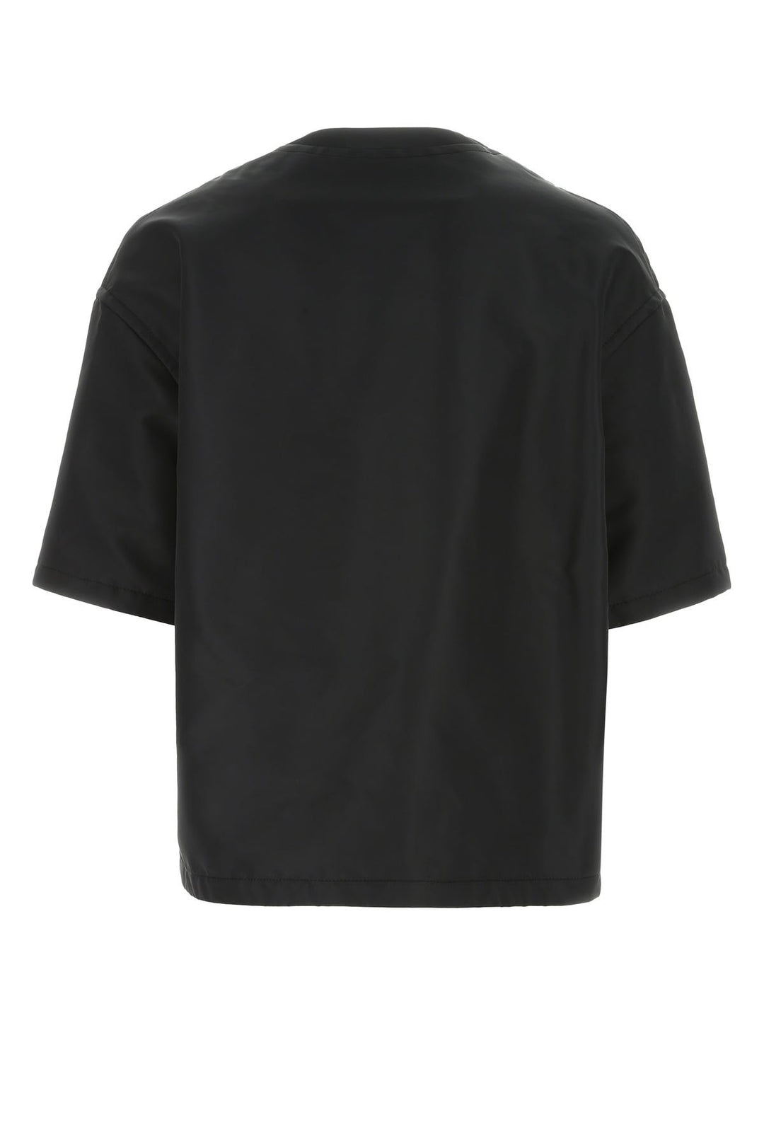 Black nylon oversize shirt