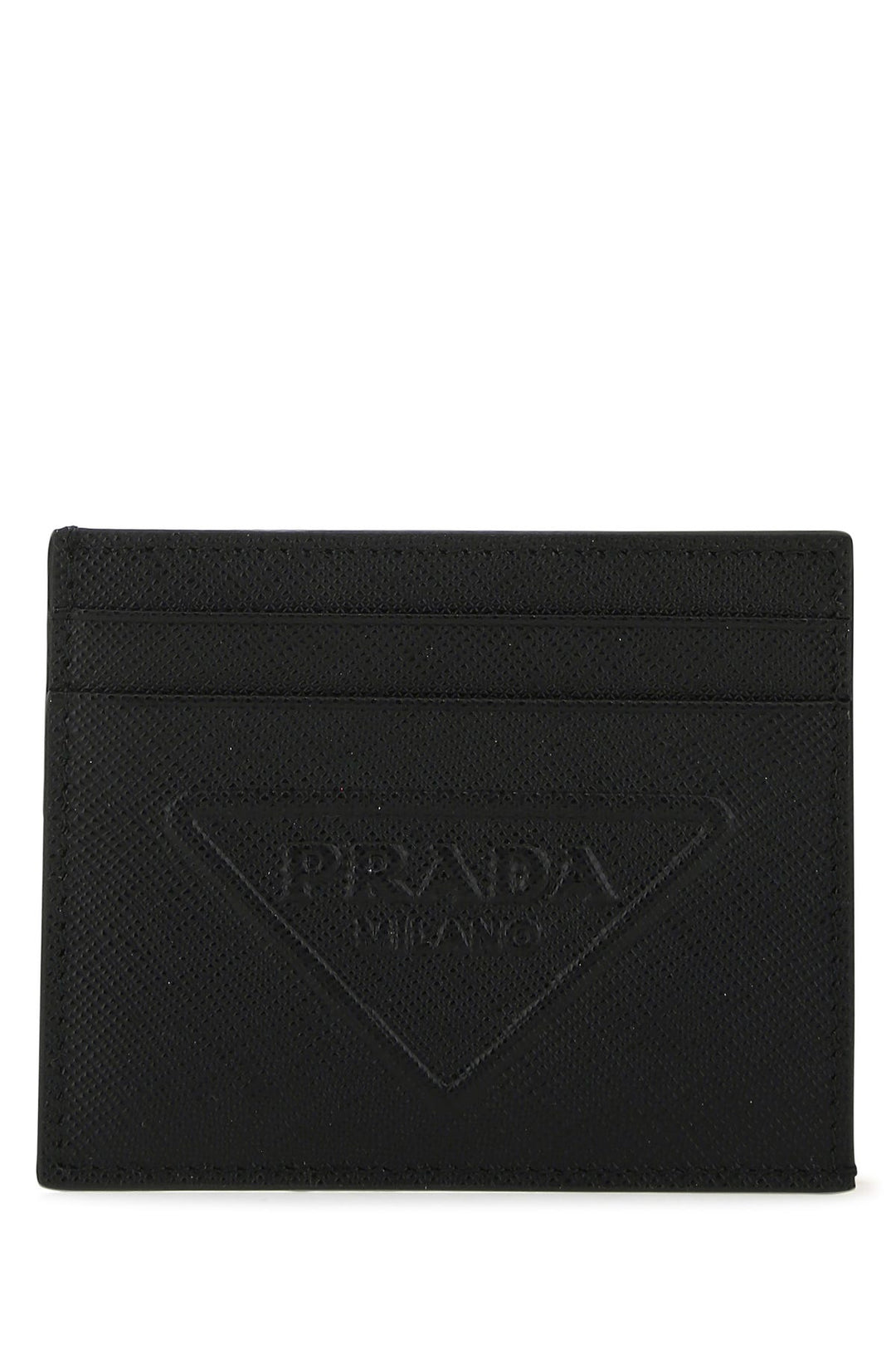 Black leather card holder