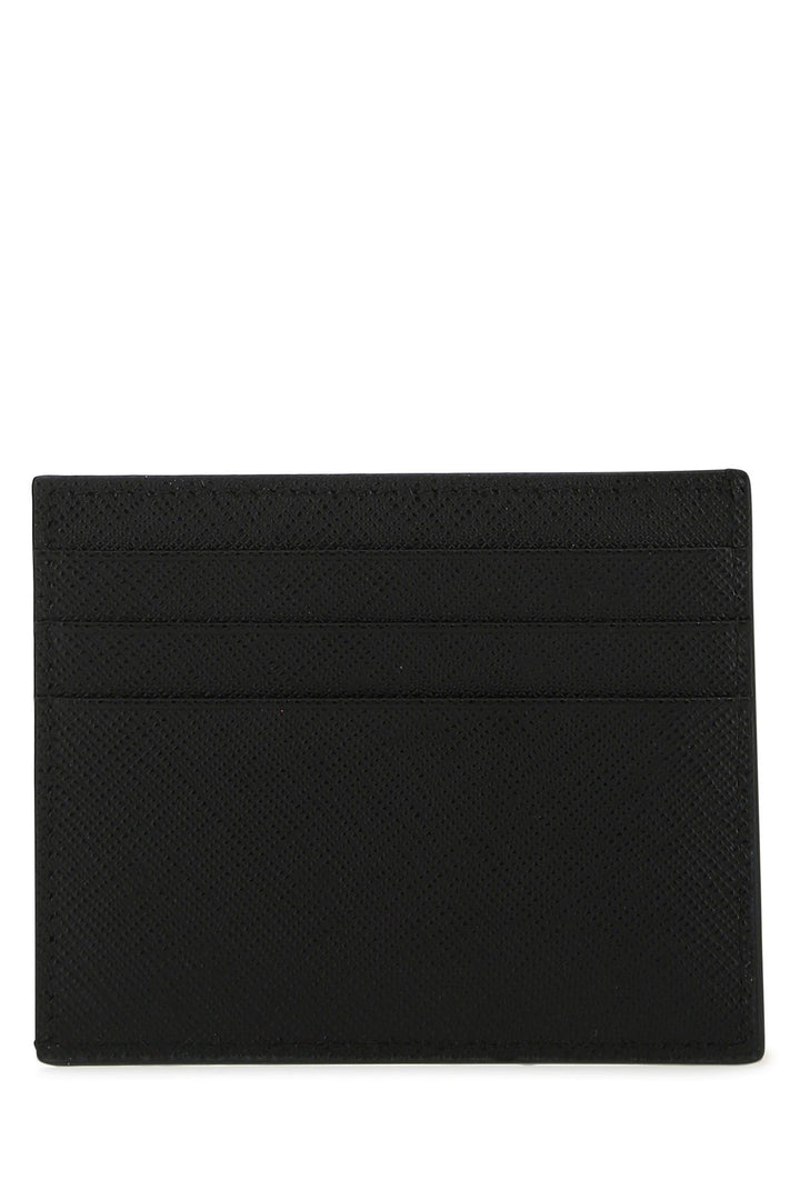 Black leather card holder