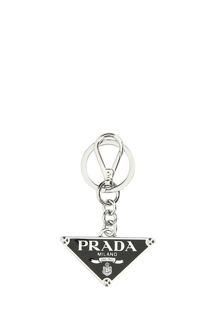 Black metal key ring