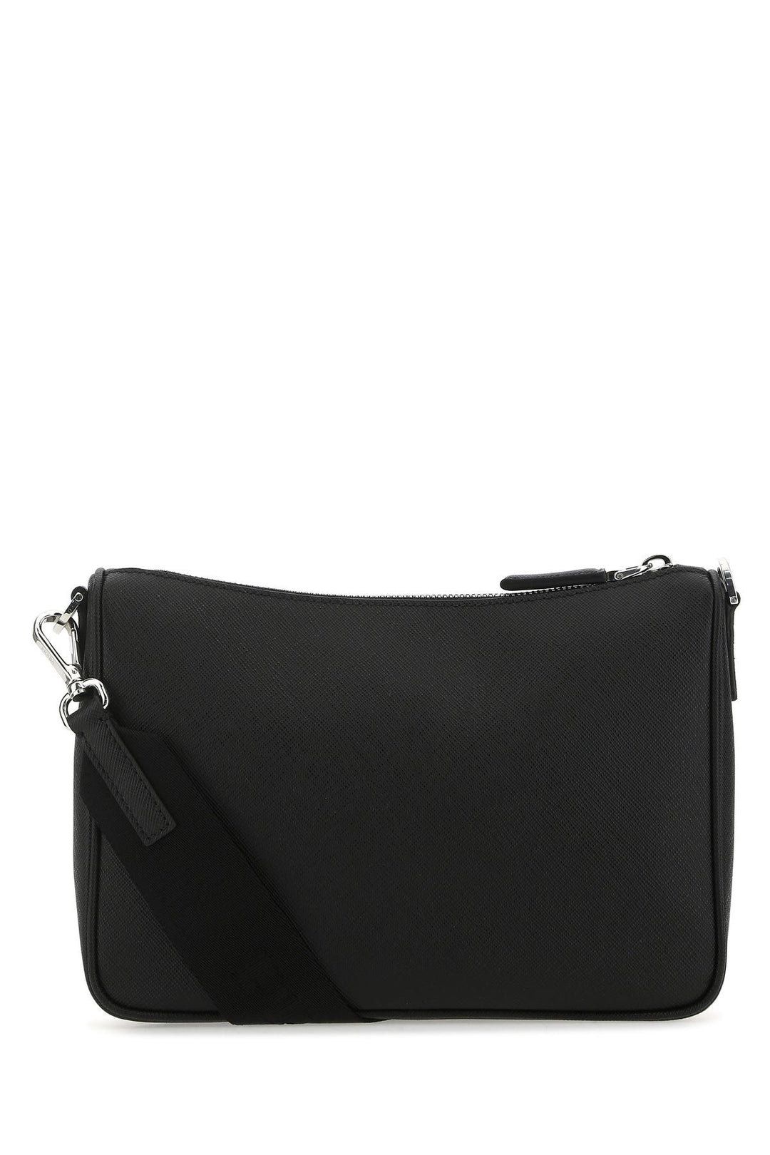 Black leather crossbody bag