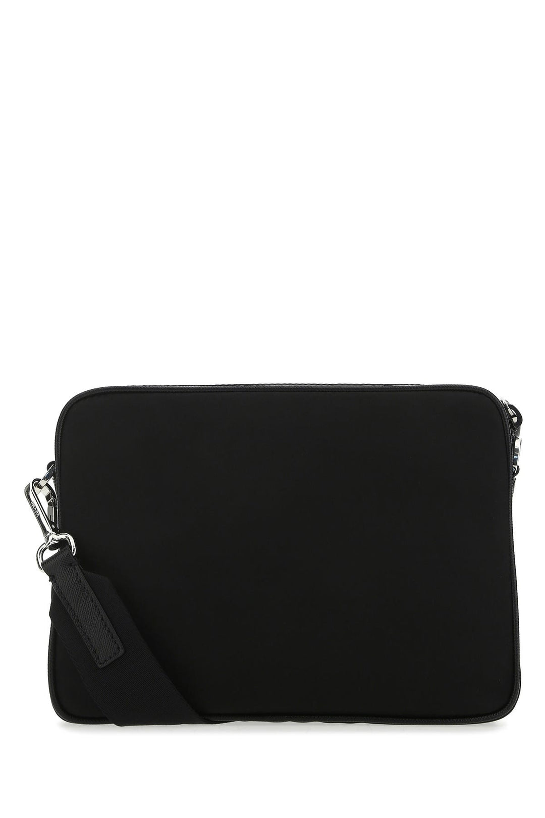 Black nylon crossbody bag