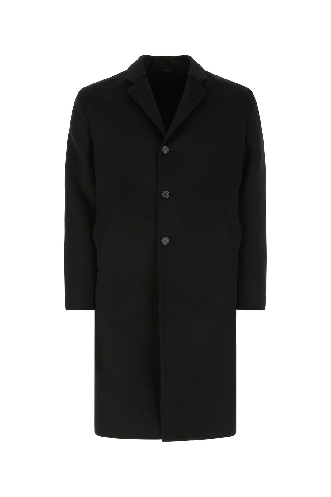 Black wool blend coat