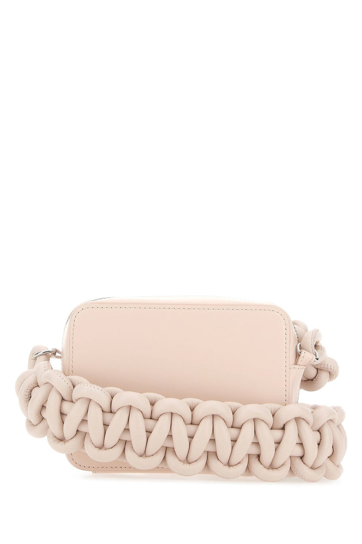 Pastel pink leather Cobra crossbody bag