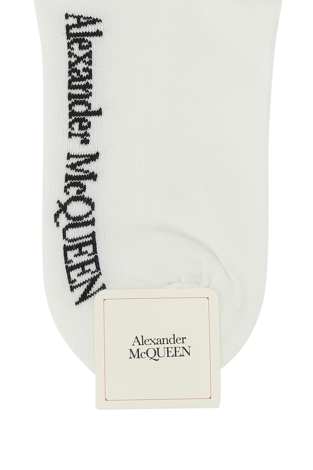 White stretch cotton blend socks