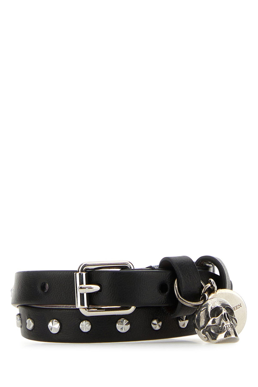 Black leather bracelet